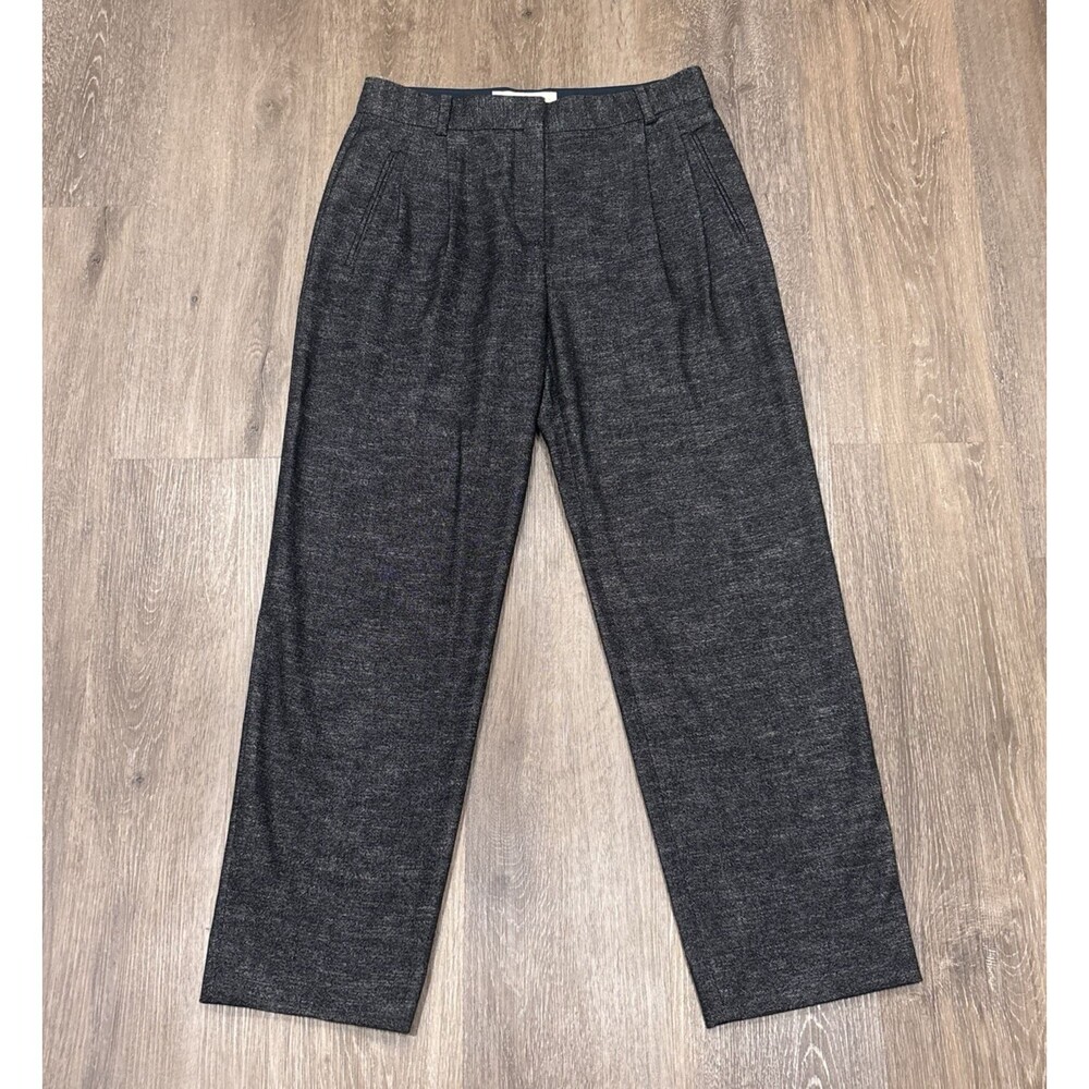 Stella McCartney Gray Wool Cashmere Pleated Trousers Pants 40 / US 4
